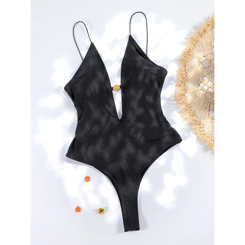 Rinabe Hollow Out One Piece Set Black Swimsuit Women Swimwear Bodysuit Female Summer Beachwear Bathers