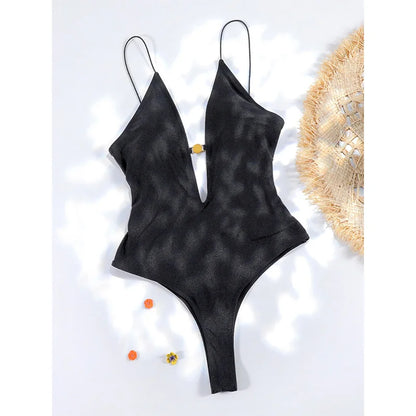Rinabe Hollow Out One Piece Set Black Swimsuit Women Swimwear Bodysuit Female Summer Beachwear Bathers