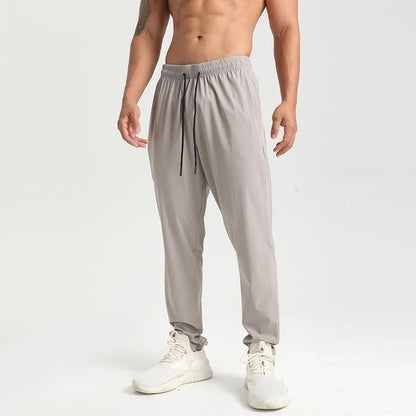 Men Gym Jogging Sport Pants Thin Loose Quick-Dry Long Exercise Clothing Zipper Pockets Training Bodybuilding Trouser Marathon