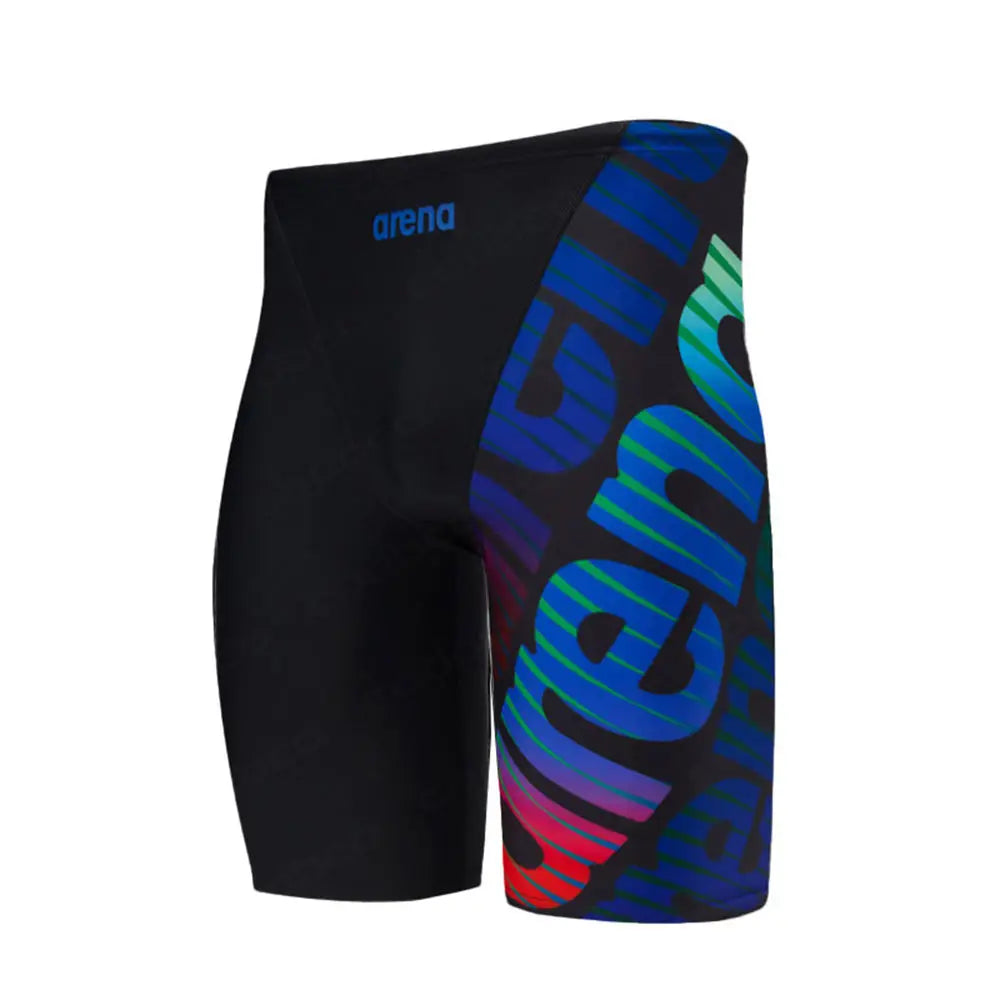 Summer Men's Swim Jammer Swimsuit Shorts Print Beach Surfing Tights Shorts Quick Dry Swimming Trunks Sports Swim Pants Swimwear