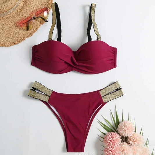 Bikinis Swimsuits Women's Swimwear Push Up Female Beach Swim Wear Bathing Suits Brazilian Bikini Set Pool Bather