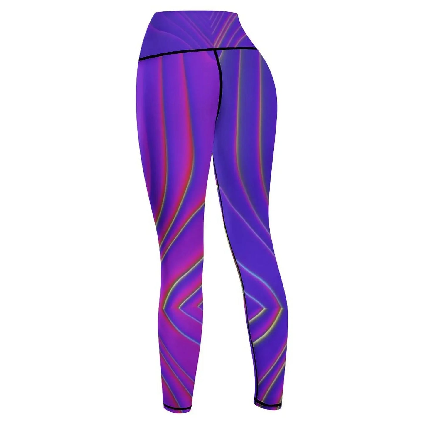 Transverse Line Design Leggings sport pants Women's push up Womens Leggings