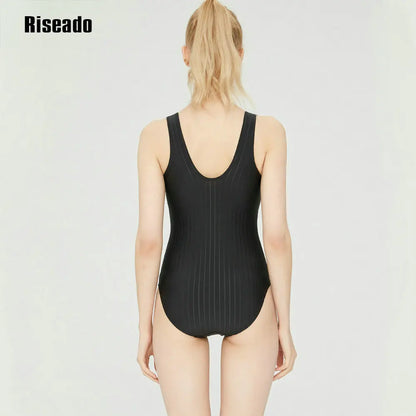 Swim Athletic One Piece Swimsuit Wide Strap Comfort Fit Solid Adult Quick Dry and Chlorine Resistant