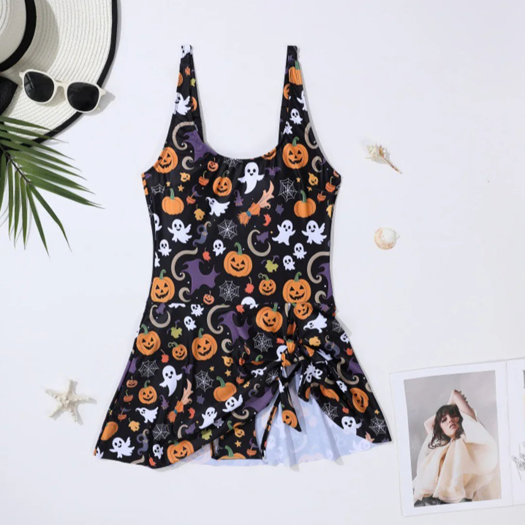 S - XXL 10 Colors Printed Solid Knotted Backless One Piece Swimsuit Women Swimwear Female Bather Bathing Suit Swim Dress