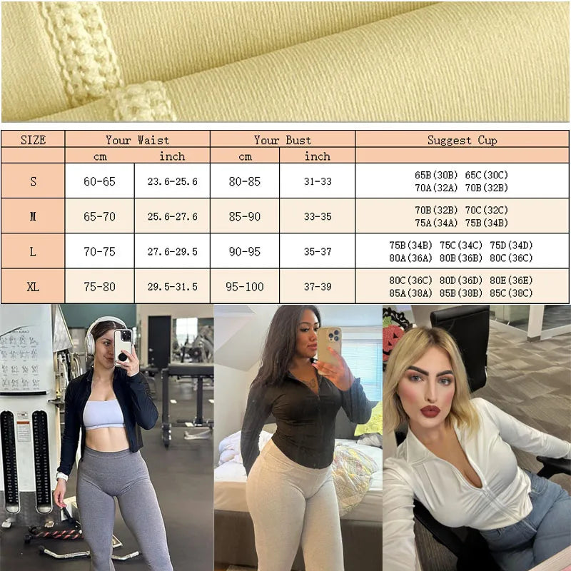 Gym Jacket With pockets slim fit yoga jackets Thumbhole Long Sleeve Gym Jackets Compression Sports Compress Jackets Women Workout