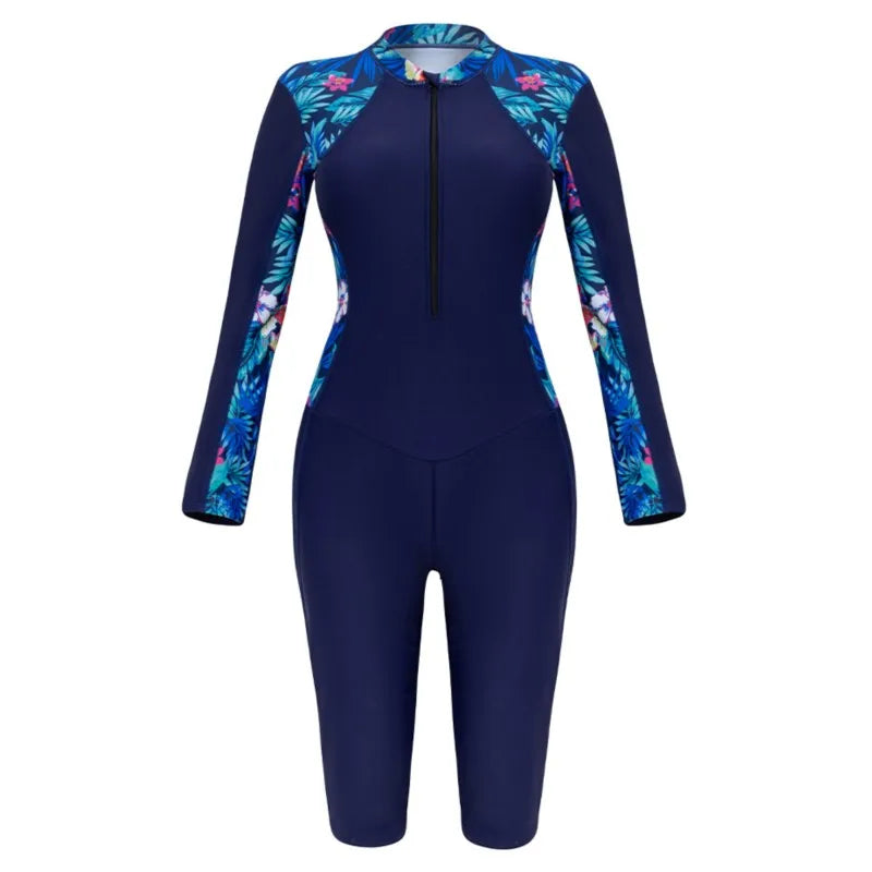 High Waist Rash Guard Swimsuit Women Summer Bathing Suit Swimwear Women Beach Swimming Suit For Female