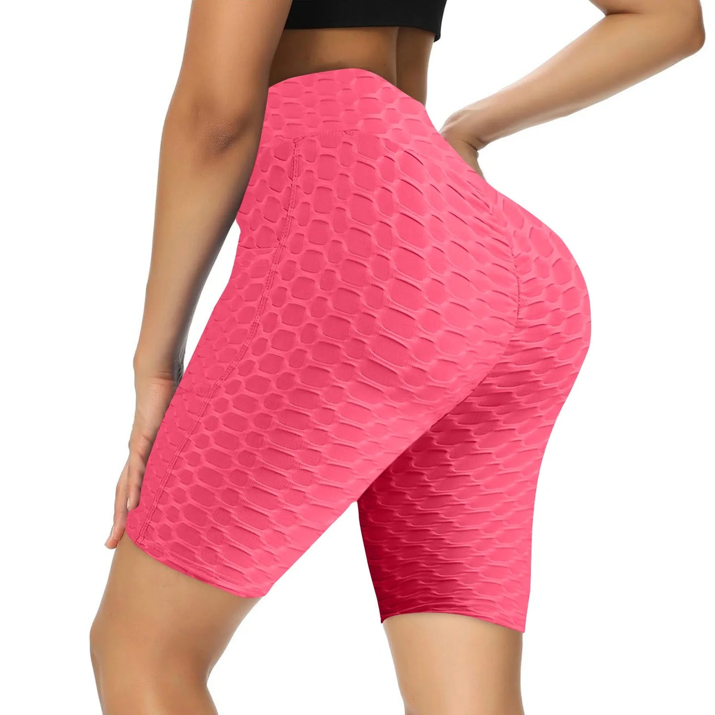Women's Capris Yoga Fitness Peaches Buttocks Bubble Sports Leggings With Pockets Pants for Women Women’s Yoga Pants