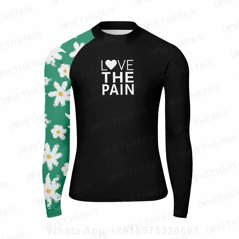 Men Long Sleeve Surfing Rash Guard Summer Surf Clothes T-shirt Swimwear Swim Beach Uv Swimming Diving Suit Rashguard Camiseta