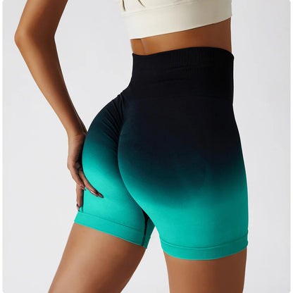 Summer Seamless High Waist Yoga Shorts Butt Lift Cycling Shorts Gym Shorts Women Pants Breathable Tie-dye Sports Leggings Women