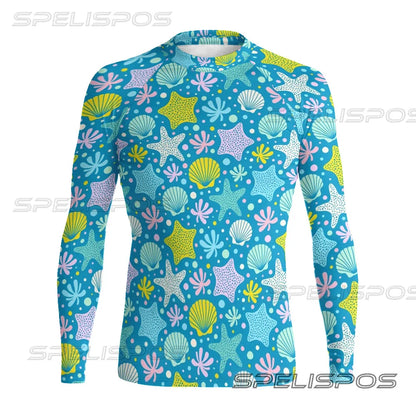 Men Long Sleeve Surfing Clothing UV Protection Water Sports Swimming Tops High-Elastic Diving Tight Swimwear