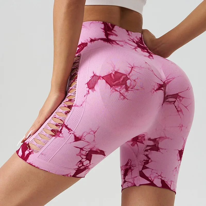 Booty Lifting Shorts Women High Waist Tummy Control Seamless Quick Dry Yoga Gym Fitness