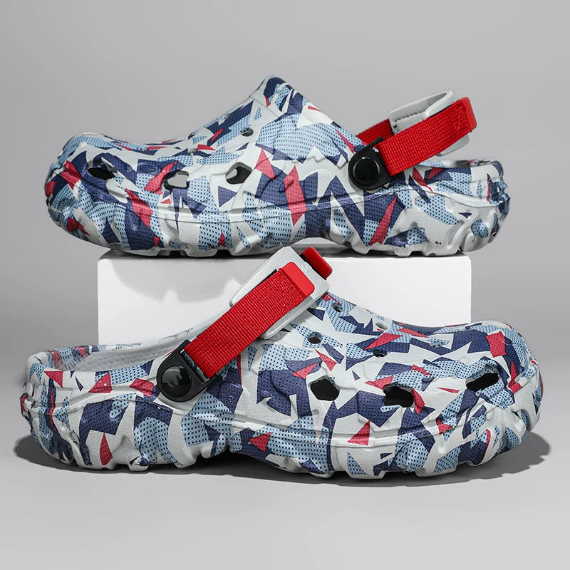 47 Size Summer Men Sandals Light EVA Men's Casual Shoes Hole Shoes Clogs Home Garden Outdoor Male Beach Flat Slippers