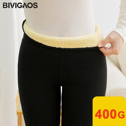 Extra Thick Lamb Velvet Cotton Leggings Women Autumn Winter Thicken Warm Leggings High Waist Berber Fleece Cotton Pants