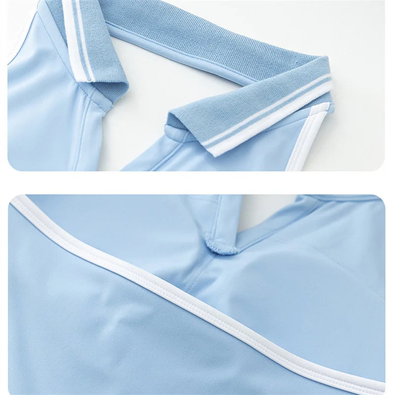 Tennis Dress Women Soft Thin Breathable Skirts Golf Badminton Solid Nylon Outfits Female Activewear Workout Clothing