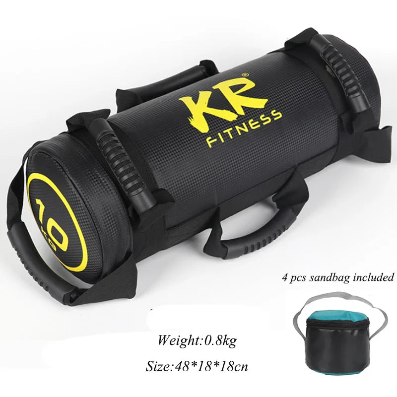 Fitness Sandbag Adjustable Weighted Power Training Heavy Duty Gym Bag Core Strength Exercise Balance Control Workout 6 Handles