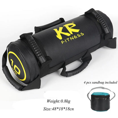 Fitness Sandbag Adjustable Weighted Power Training Heavy Duty Gym Bag Core Strength Exercise Balance Control Workout 6 Handles