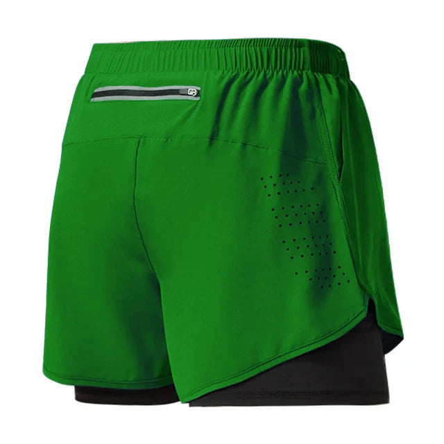 Running Shorts Sportswear 2 in 1 Training Short Pant Summer Double-deck Beach Homme Jogging Clothing Gym Sport Shorts Men