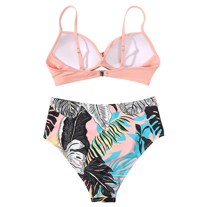 Two Pieces Swimsuits Women Bikini Set Beachwear Push Up Solid Summer Bathing Suit Triangle Bikini Swimwear Low Waist