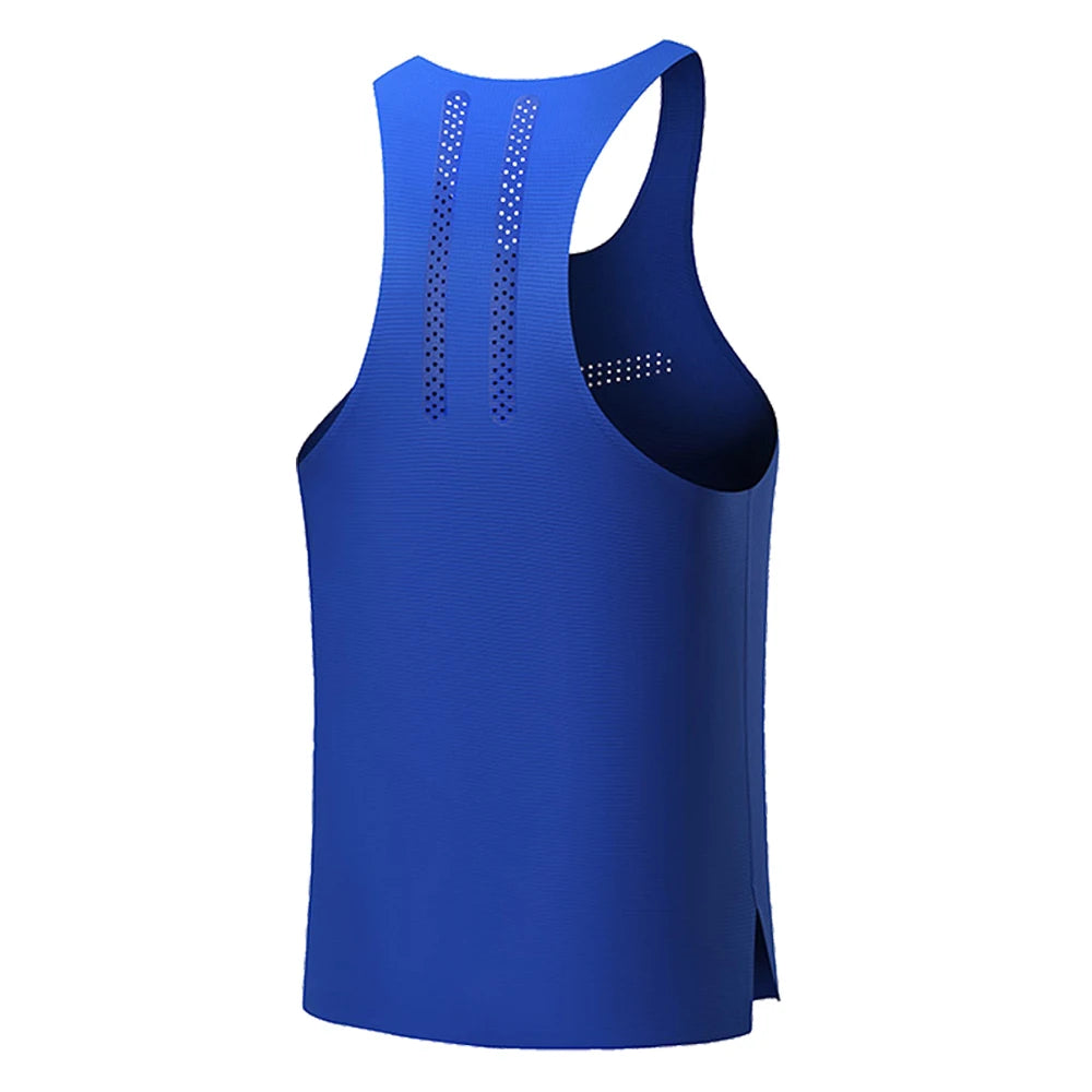 Mens Athletics Tank Top Running Vest Speed Sports Fitness Shirts Guys Athlete Track Field Marathon Sleeveless Clothing Singlets