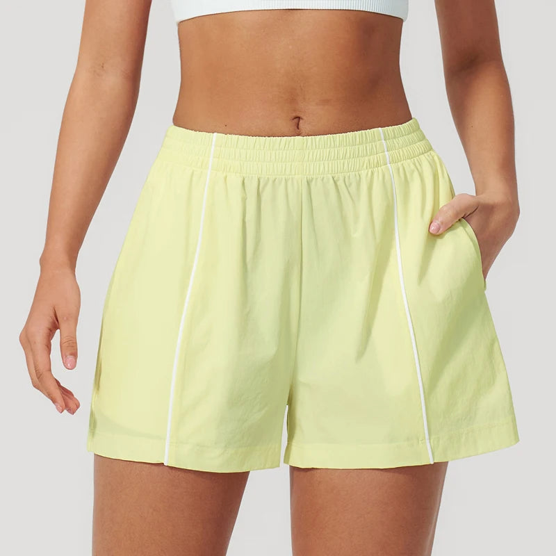 Women's High-Waisted Running Shorts with Pockets