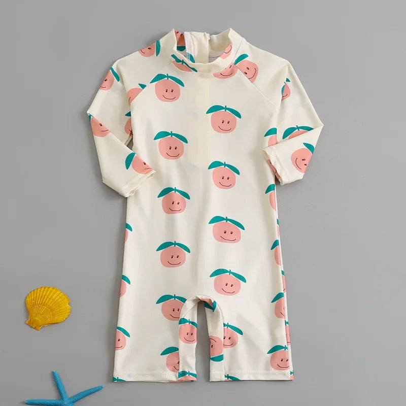 Children's One-Piece Swimsuit Quick-Drying Beachwear for Boys And Girls Baby Swimwear Sun Protection Hot Spring Swimming Costume