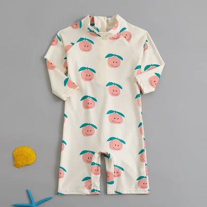Children's One-Piece Swimsuit Quick-Drying Beachwear for Boys And Girls Baby Swimwear Sun Protection Hot Spring Swimming Costume