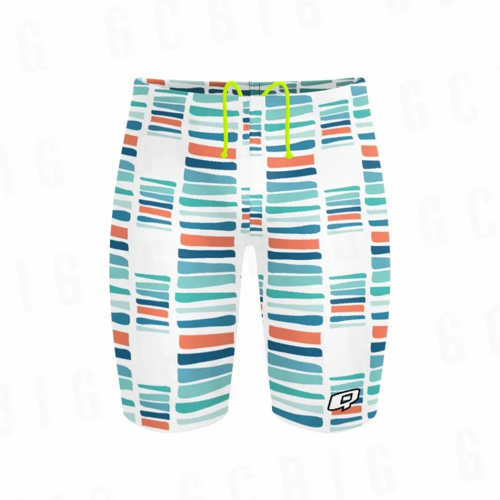 Summer Men's Swimming Trunks Racing Swim Jammers Swimsuit Surfing Shorts Quick-Drying Chlorine-Resistant Lycras Swim Shorts
