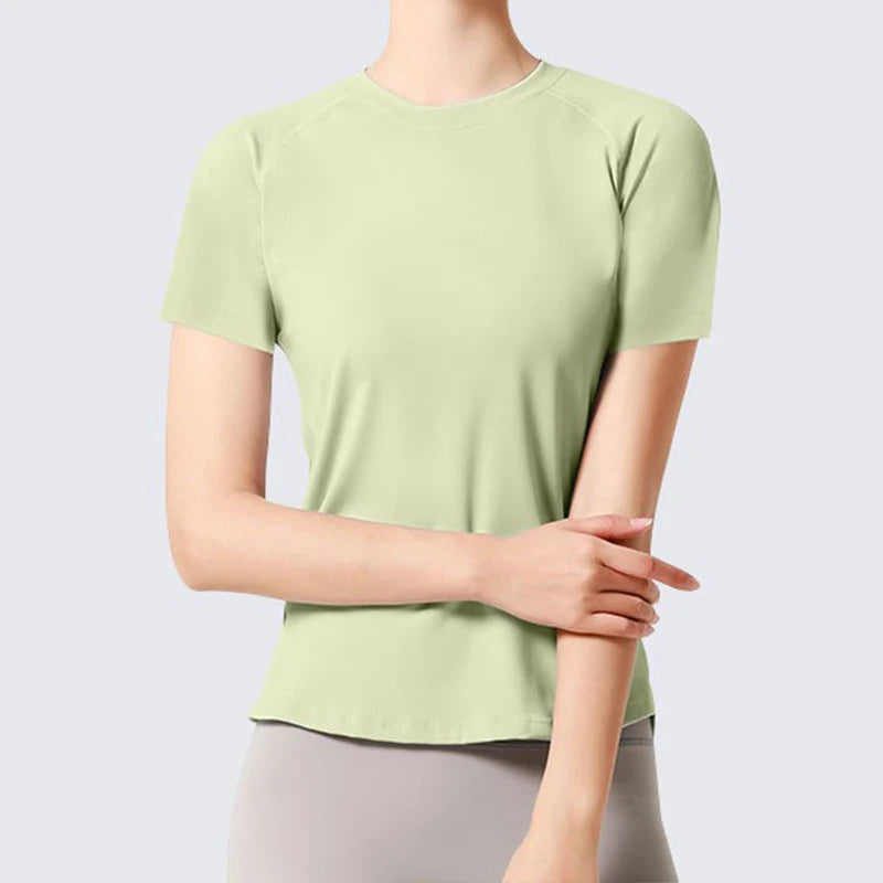 Sports Short Sleeve Running Quick Dry Back Breathable Yoga Tops Quick Dry Daily Active Wear Golf Shirts Tennis Tops Gym