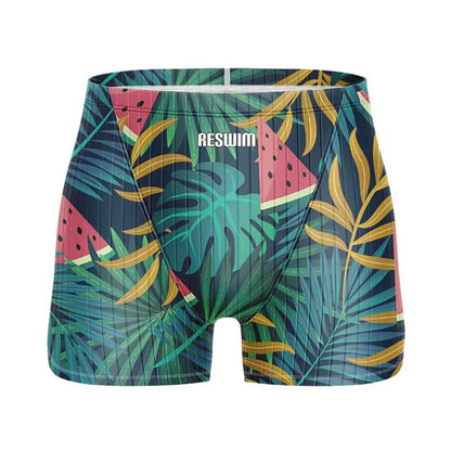 Men's Jammer Swimsuit Athletic Training Swim Trunks Bathing Suit Durable Training Swimming Surfing Diving Shorts Summer Swimwear