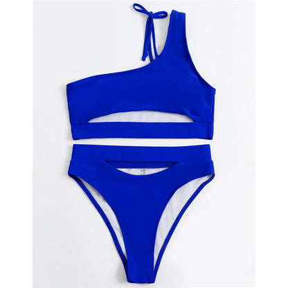 Tummy Cut out Female Swimsuit High Waist Bikini Women Swimwear Two-pieces Bikini set Bather Bathing Suit Swim Lady