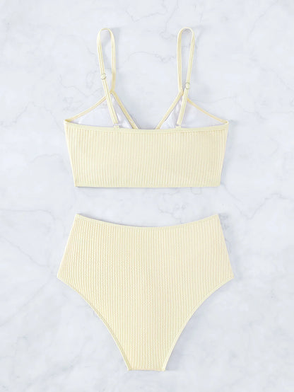 Bikinis Women Halter Brazilian Bikini Set Female High Waisted Swimsuit Twist Swimwear Beach Wear Bathing Suit Pool