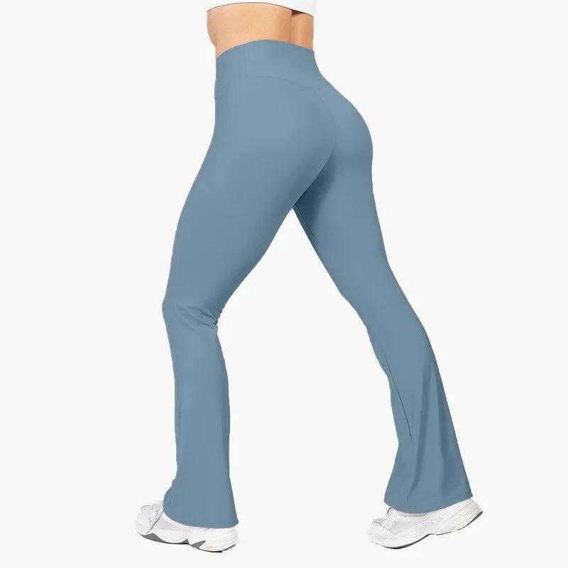 PofyBofy with Pockets Yoga Flared Pants Butt Lifting Gym High Waisted Crossover Waist Flare Leggings Bootcut Casual Yoga Pants