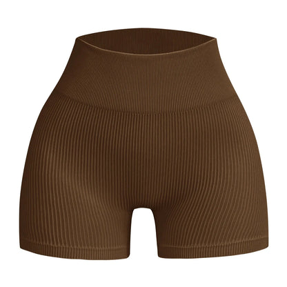 Women's High Waist Ribbed Seamless Yoga Shorts Squat Proof Hip Lifting Fitness Workout Running Sports Gym Leggings Sale