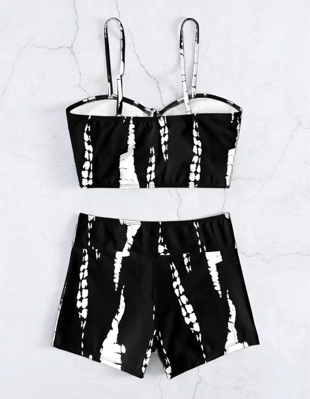 Drawstring Front Shorts Bikinis High Waist Swimsuit Women Swimwear Female Bathers Bathing Swimming Swim Suit Beachwear