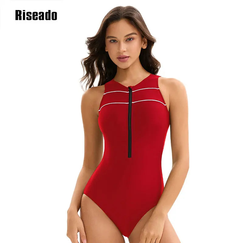 Women's One-piece Swimsuit 1 Pieces Korean Indoor Swimwear  Beach Wear Bathing Suit