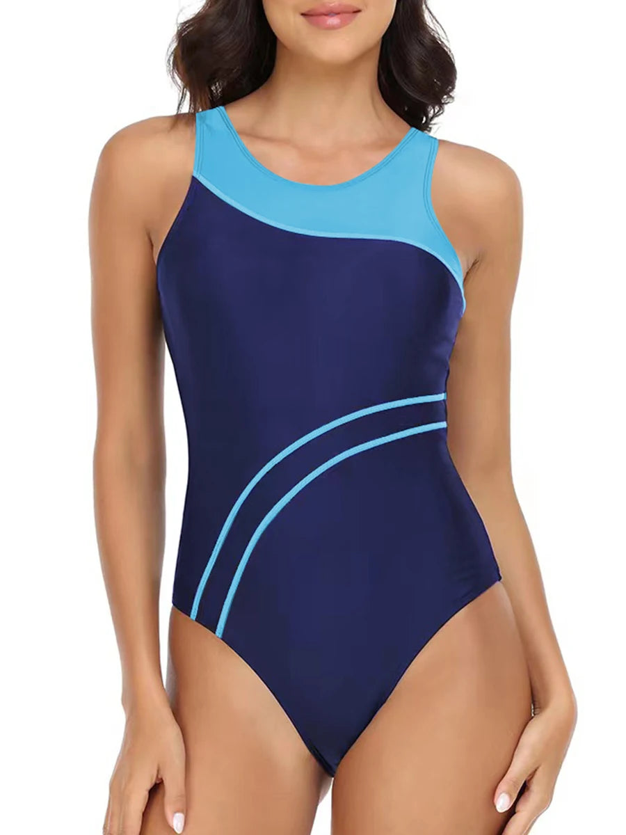 Vintage Swimsuit Women One Piece Racing Swimwear Female Sports Bodysuit Bathers Bathing Swimming Suit Summer Beachwear