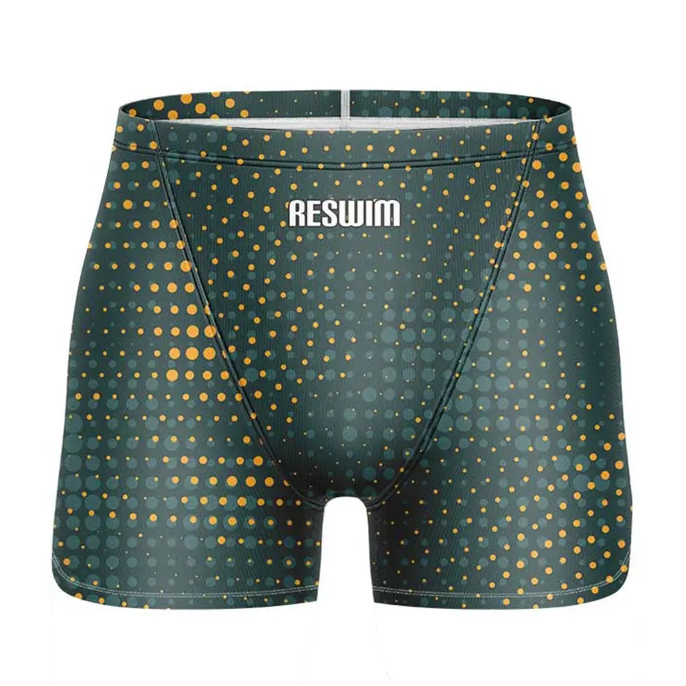 Men's Swimming Trunks Swim Jammer Swimsuit Shorts Athletic Training Swimwear Summer Beach Tights Surfing Pants Bathing Suit