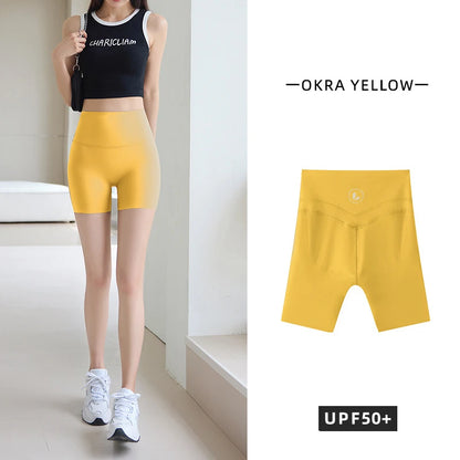 Thin Sharkskin Push Up Mini Shorts Women Slim Tight Butt Lifter Safety Shorts Sport Fitness Yoga Cycling Shorts
