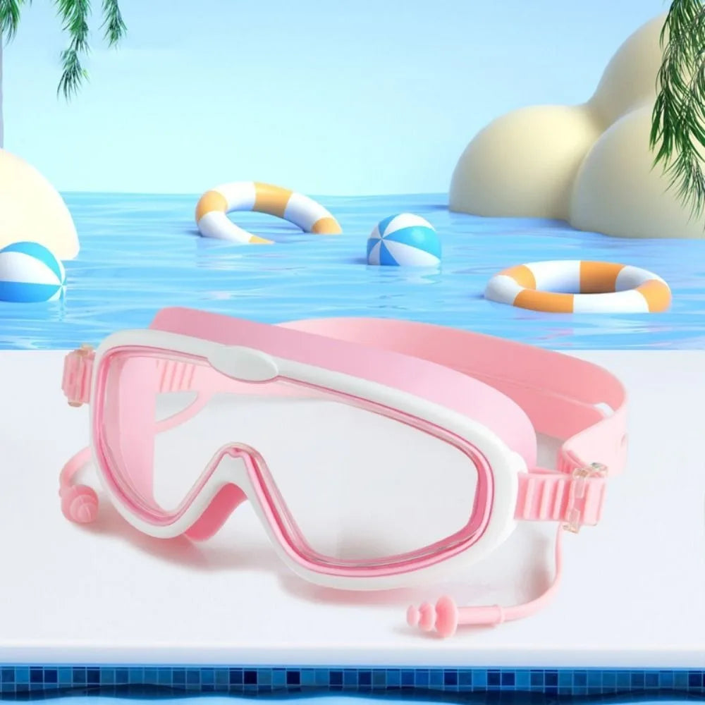 Swimming Gear Big Frame Swimming Goggles Anti Fog Wide View Swim Glasses Elastic Soft Swimming Eyewear Swimming Pool