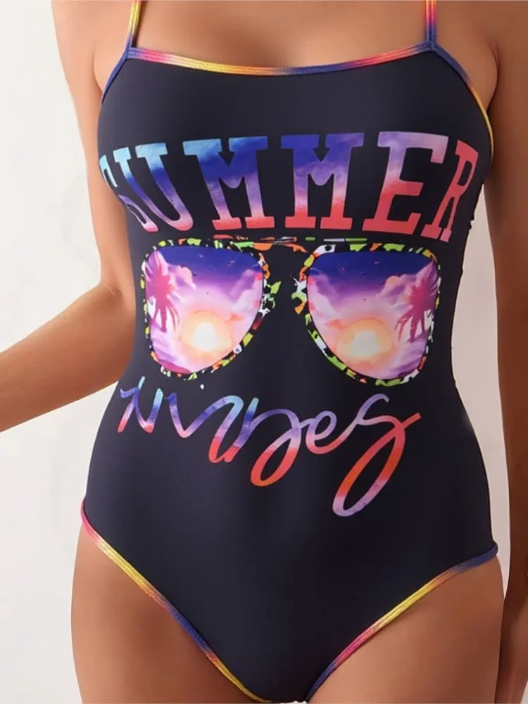 High Waist Swimsuit Women Summer Bathing Suit One Piece Sleeveless Swimwear Women Beach Swimming Suit For Female