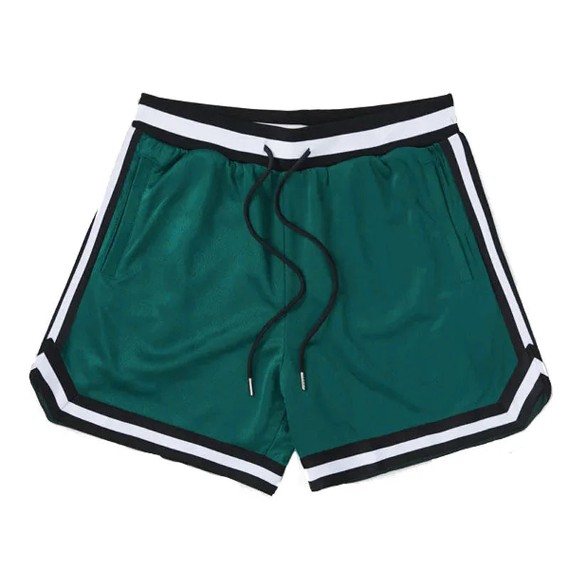 Men's double-decker Sports Shorts Mesh Quick Dry Loose Training Shorts men new Summer Fitness Joggers Casual Breathable Shorts