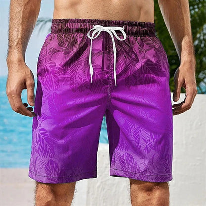 3D Print Tropical Plants Board Shorts Men Oversized Surfing Drawstring Beach Sports Pants Swimwear Swimsuits Trunks Kid Clothing