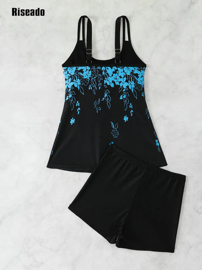 Tankini Swimsuits for Women, Bathing Suits with Shorts, Modest Swim Dress Two-piece Beachwear