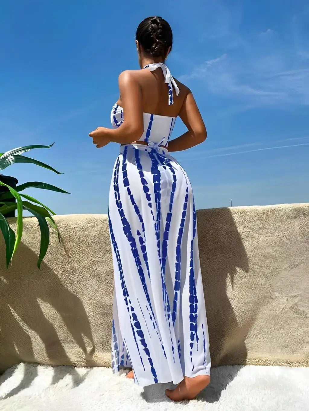 3 Pieces Halter Bikini Swimsuit Women & Beach Skirt Swimwear Female Bathers Bathing Swimming Swim Suit Beachwear