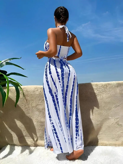 3 Pieces Halter Bikini Swimsuit Women & Beach Skirt Swimwear Female Bathers Bathing Swimming Swim Suit Beachwear