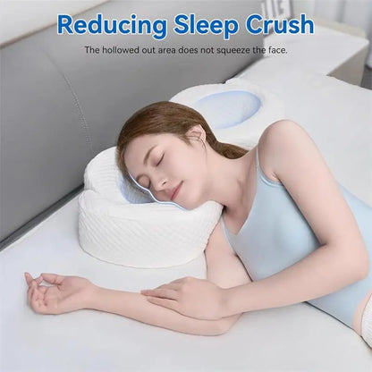 Side beauty pillow, soft facial pillow, ear protection pillow, ear hole pillow, non-pressure facial anti-wrinkle pillow