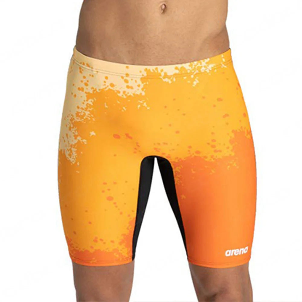 Summer Men's Swim Jammer Swimsuit Swimming Trunks Shorts Beach Tights Swim Pants Quick Dry Sports Running Surfing Diving Shorts