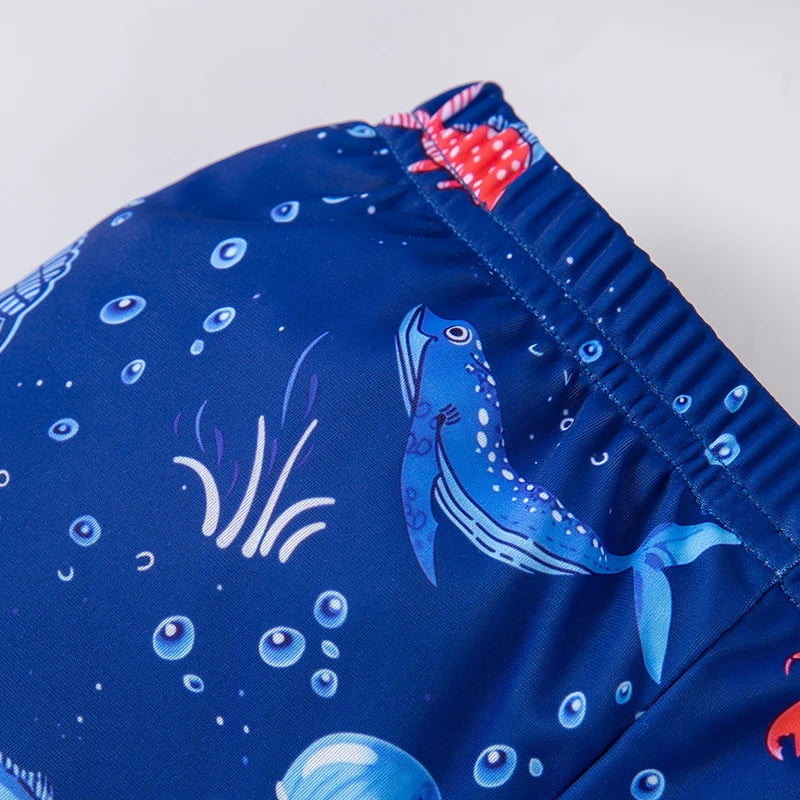 Kids' Cartoon Print Two-Piece Swim Set