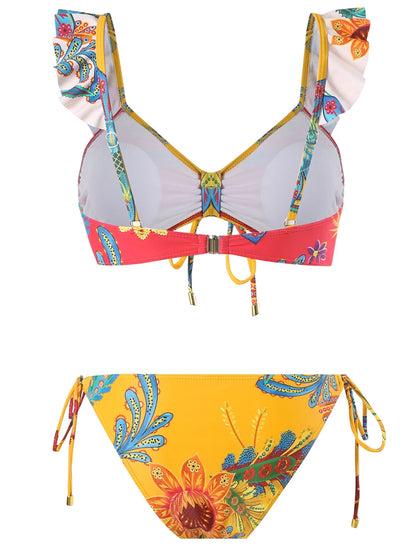 V Neck String Bikini Women Triangle Swimsuit Female Padded Swimwear Bathers Bathing Swimming Swim Suit Summer Beachwear
