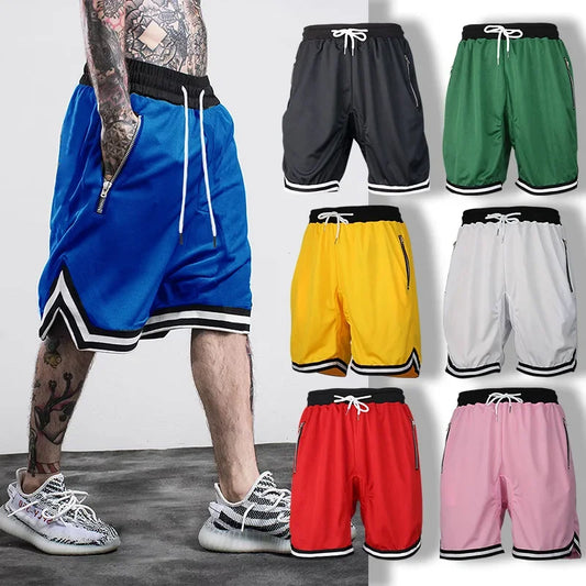 8 Colors Men's Gym Sports Jogger Shorts Breathable Sweat Wicking Quick Dry for Outdoor Running Basketball Training Beach Fitness